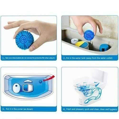 Toilet Cleaning Tablet-Toilet Deodorizer Bathroom Cleaner Tablet Pack of 2 (10pc + 10pc))