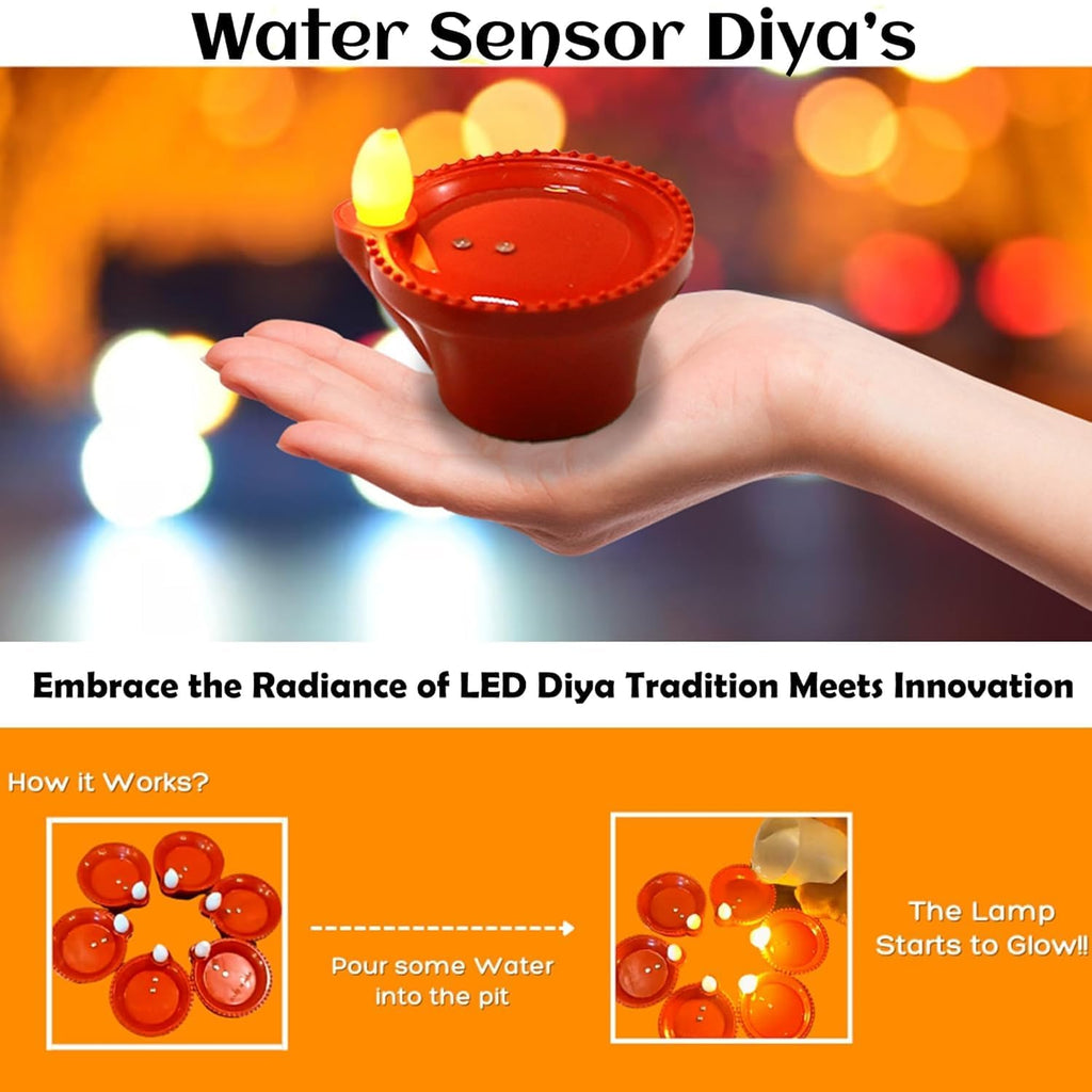 LED Water Sensor Diyas – Ambient Plastic Lights