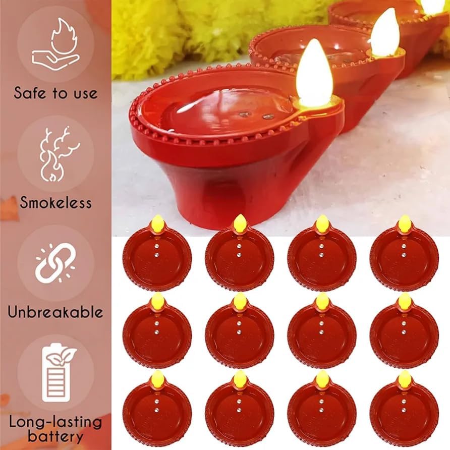 LED Water Sensor Diyas – Ambient Plastic Lights