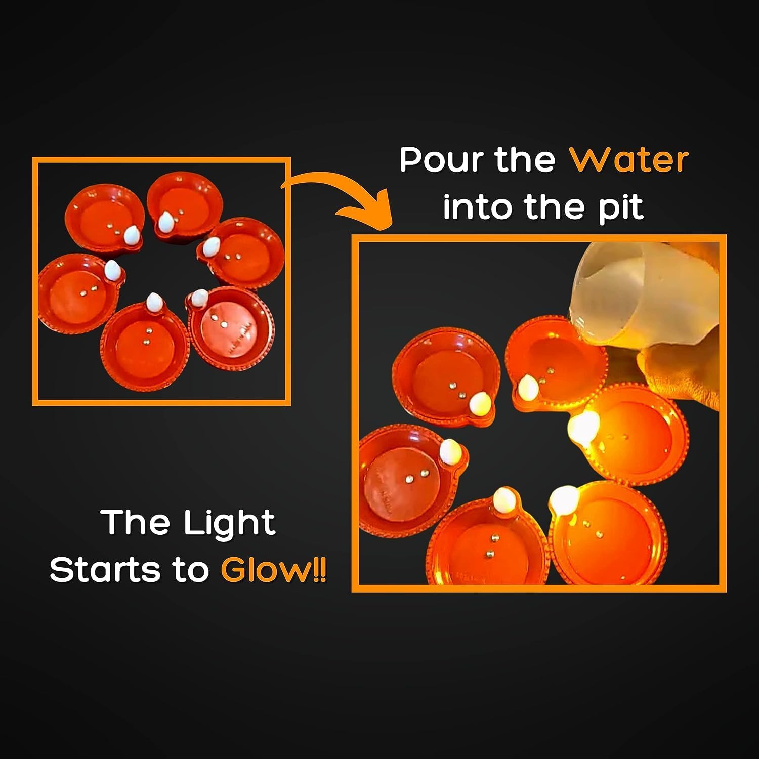 LED Water Sensor Diyas – Ambient Plastic Lights